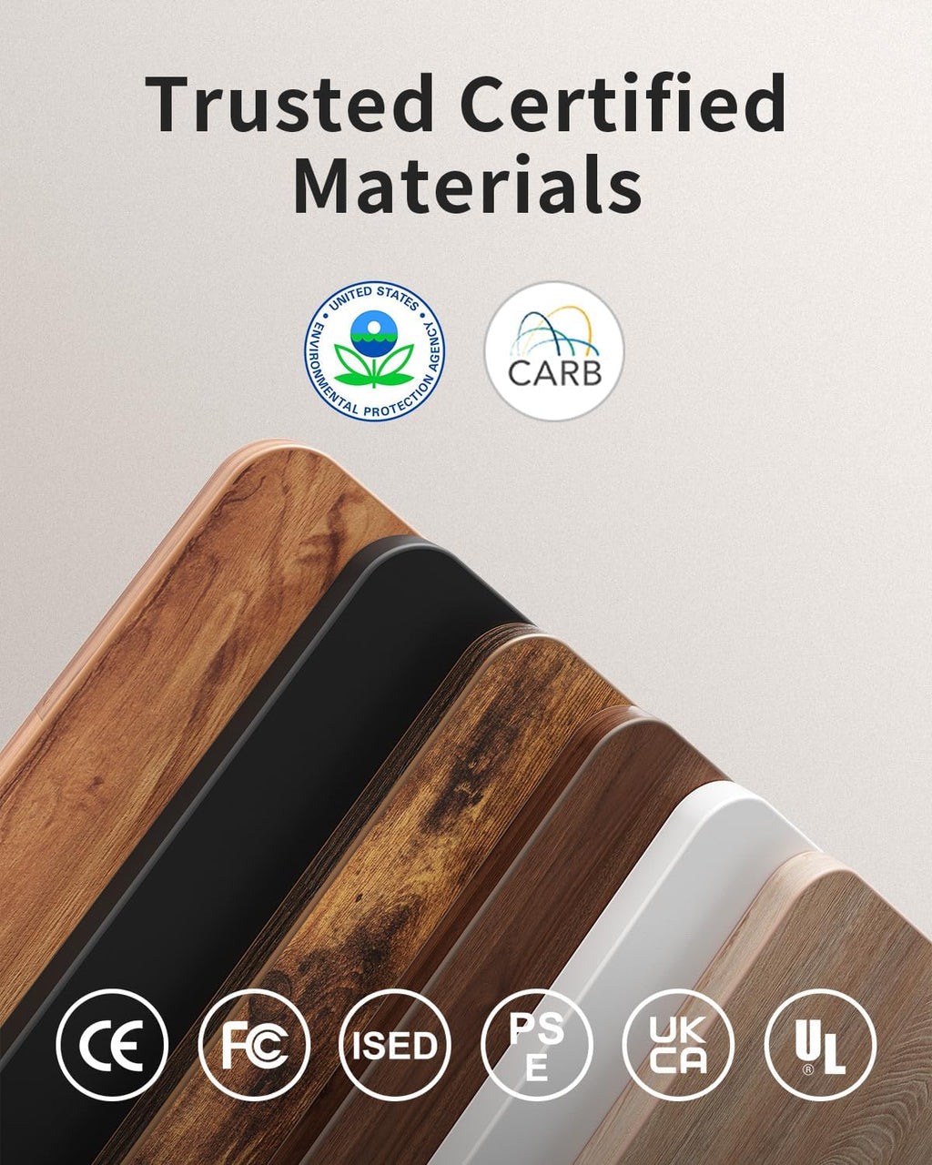 Height Adjustable Electric Standing Desk, 48 X 24 Inches Stand up Table, Sit Stand Home Office Desk with Splice Board, Black Frame/Rustic Brown Top