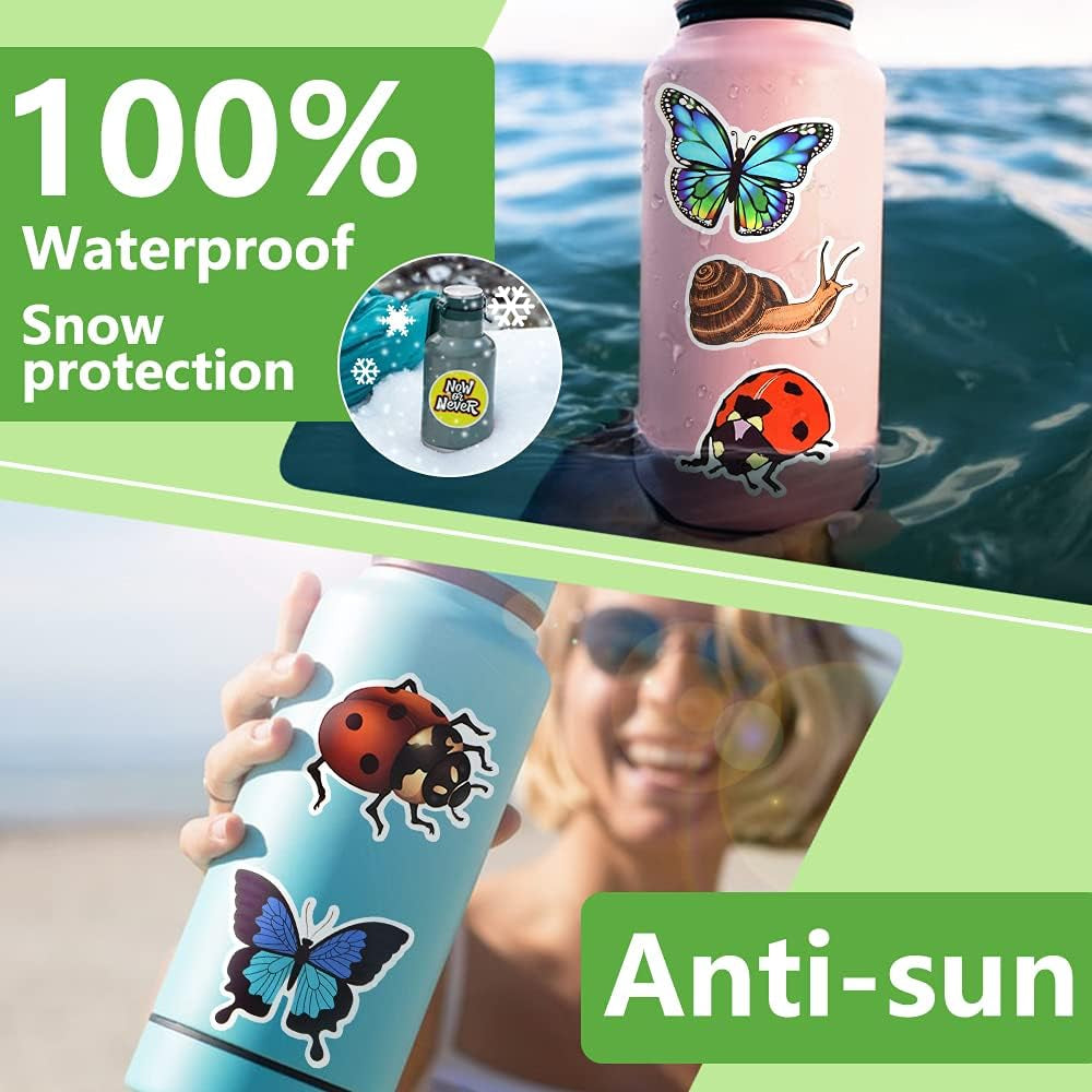 Bug Stickers for Kids Insect Stickers for Scrapbooking for Teachers Stickers for Water Bottles Waterproof Insect Stickers