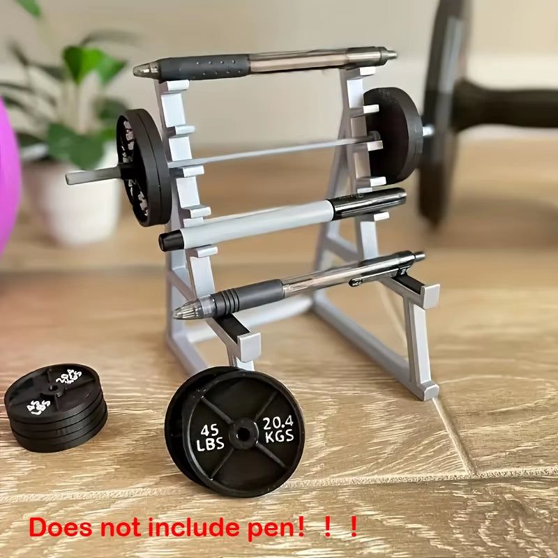Barbell Pen Holder Gym Themed Desktop Pen Holder Office Stationery Storage Box Student Birthday Gift Desktop Decoration