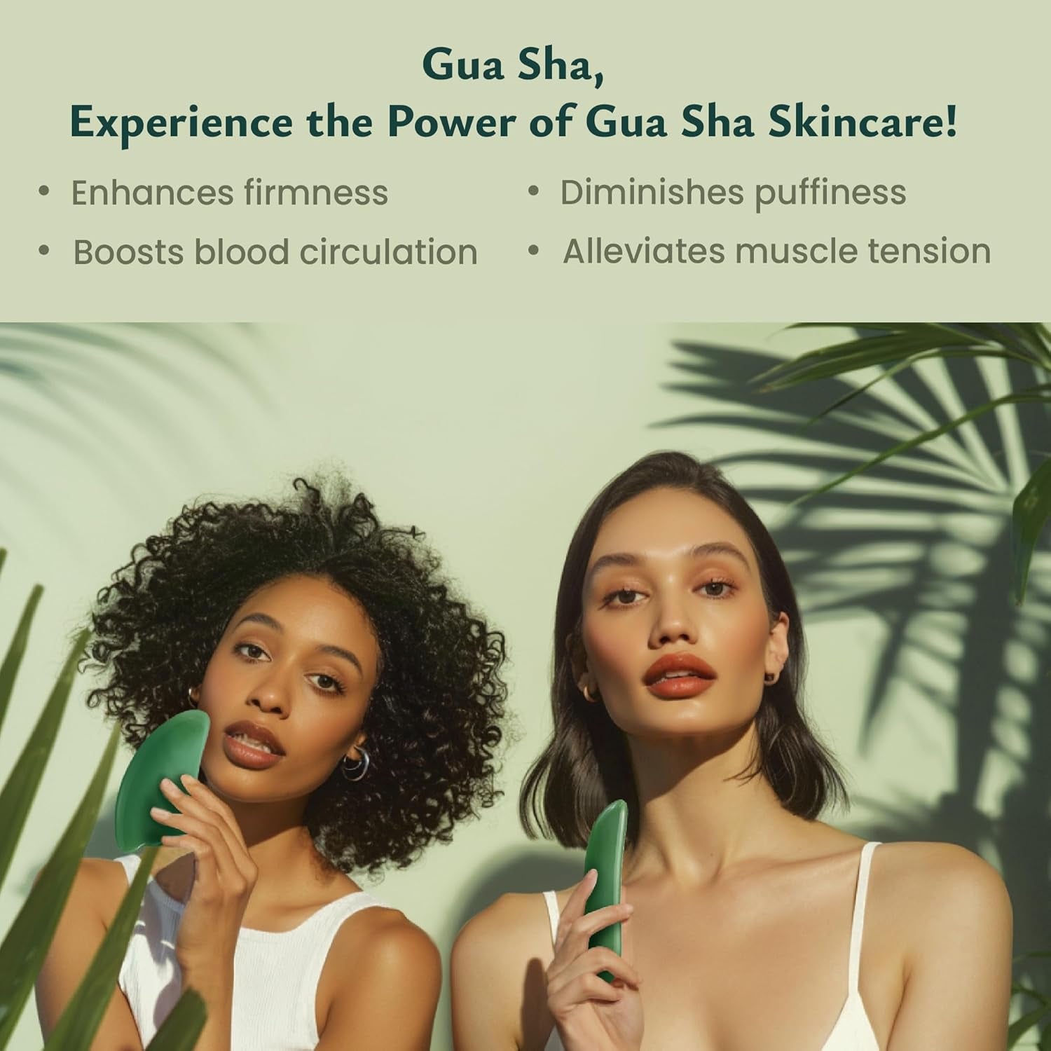 Guasha Massage Tool, 4 Pcs Gua Sha Facial Tool, Guasha Board for SPA Acupuncture Therapy Trigger Point Treatment, Gua Sha Scraping Massage Tool